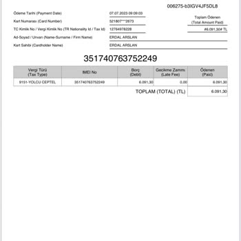 BTK (Bilgi Teknolojileri ve İletişim Kurumu) Telefon IMEI Kayıt