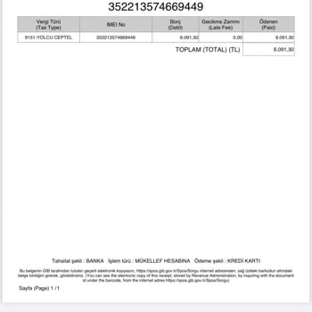 BTK (Bilgi Teknolojileri ve İletişim Kurumu) IMEI Kayıt Ücreti Ödememe Rağmen Kaydedilmedi