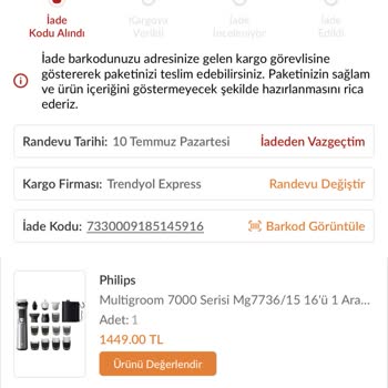Trendyol Hesaplımağaza Markasının Kasıtlı Olarak İade Reddi.