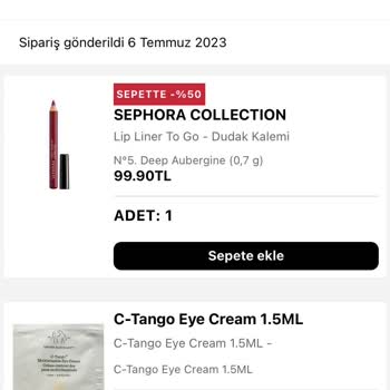 Sephora Kampanya Ürünü Gelmiyor