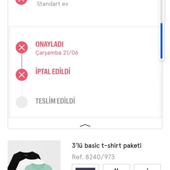 Pull And Bear İptal Edilen Siparişim