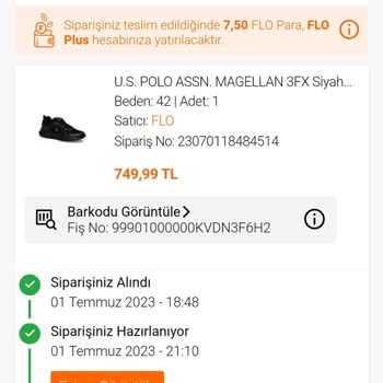 FLO Ayakkabı Ürün Kargoya Verilmemesi