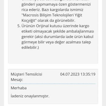 Gelbura.com İade Alınan Ürünün Parası Hesabıma Yollanmadı