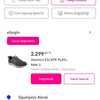 Pazarama İade Edilmeyen Ürün