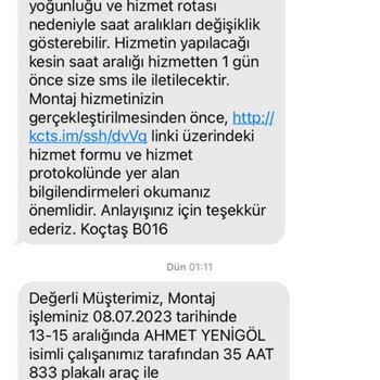 Koçtaş Ürün Kurulum Randevu