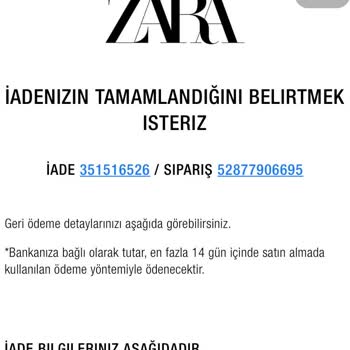 Zara Habersiz Bir Şekilde Kargomu İade Sürecine Soktu