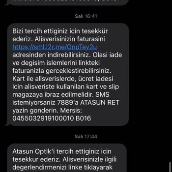 Metrogarden Atasun Optik Gözlük Camlarımı Kesti Ve Odağını Bozdu.