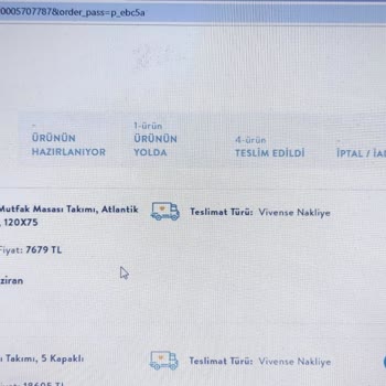 Vivense'den Sipariş Edilen Ürünler Ve Kurum