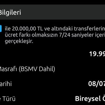 Yapı Kredi Fast İşleminde Ücret Farkı Alıyor.