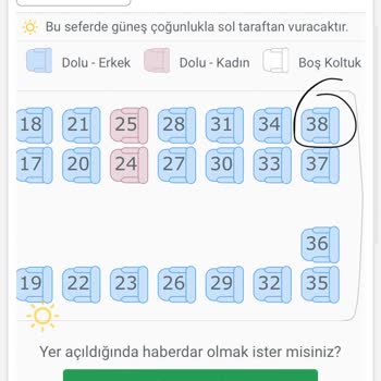 Vip Kahramanmaraş Turizm Koltuk Yerini Değiştirme