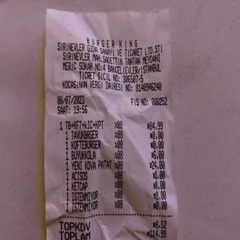 Şirinevler Burger King'de Yan Ürün Satışı Aldatmacası
