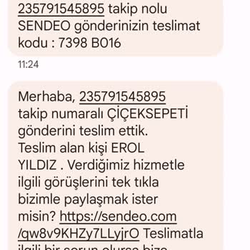 Sendeo Çiçek Sepeti Kargo Kayıp
