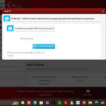 İnteraktif Vergi Dairesi Onay Mesajı Göndermiyor.