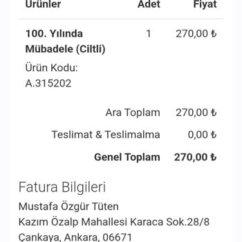Geciken Kitap Siparişi (tamadres.com)