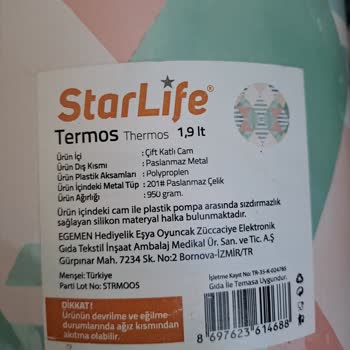 Şok Marketler Termos Şikayet Talebi