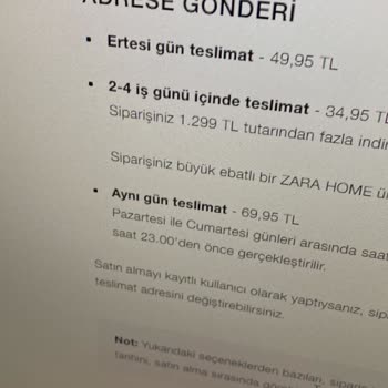 Zara Siparişim Gelemedi Saat Kaç Oldu