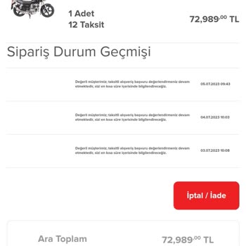 Evkur Alışveriş Arora Jaguar 200 Model Motosiklet Sıkıntısı