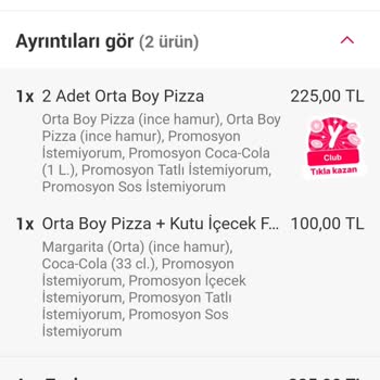 Domino's Pizza Yemeksepeti.com Üzerinden Yapılan Siparişte Yaşanan Sorun