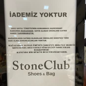 StoneClub Ayakkabı İade Kabul Etmiyorlar
