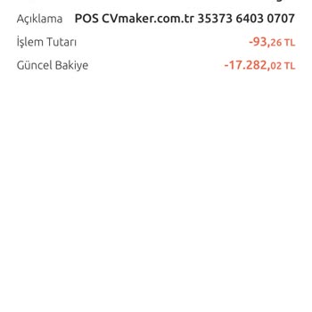 CV Maker Haberim Olmadan Para Çekmiş