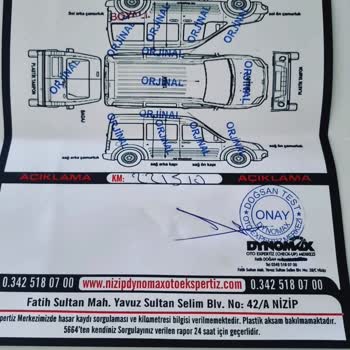 Dynomax Oto Expertiz Orijinal Tavan Vaadiyle Alınan Araçta Hata