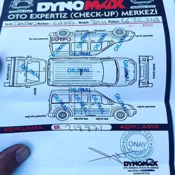 Dynomax Oto Expertiz Orijinal Tavan Vaadiyle Alınan Araçta Hata