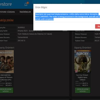 Playstore Satın Alınan Oyunun KEY Kodu Tarafıma Ulaştırılmadı.