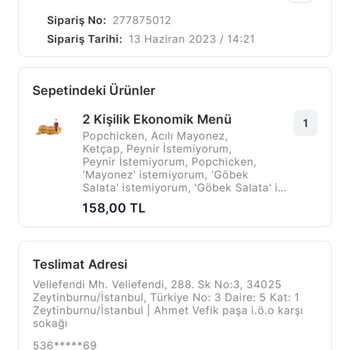 Popeyes Eksik Ve Hatalı Sipariş