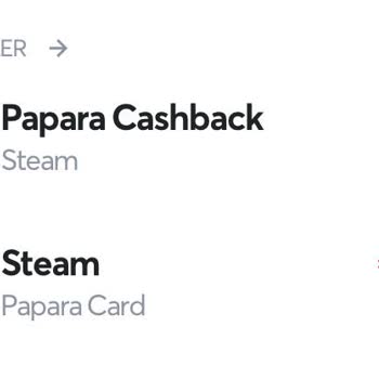 Papara Steam Harcamalarında Cashback Orantısızlığı