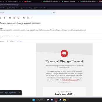 GameSatış Mağduriyet 554 TL Lik Valorant Hesabının Değiştirilen Mail