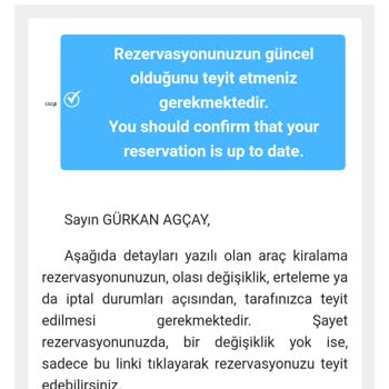 Çizgi Rent A Car'da Yaşadığım Araç Kiralama Sorunu