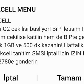 Turkcell İzinsiz Bilgi Mesajı Gönderimi