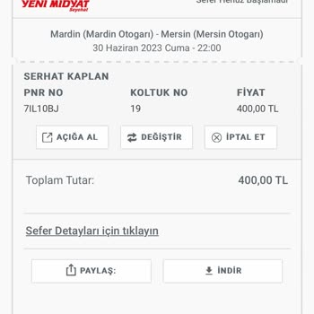 Obilet Binmediğim Otobüsün Parasını Aldı