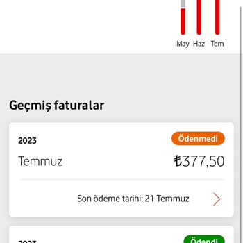 Vodafone Faturanın Artması