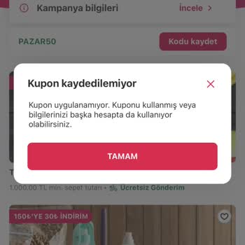 Yemeksepeti Kupon Kaydedilemiyor Sorunu
