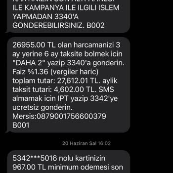 Garanti BBVA +taksit Uygulanmadı Mağduruz