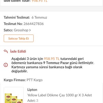Trendyol Ürün Siparişine Zam Gelince Yollamıyor.