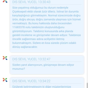 ÇiçekSepeti Ürün Teslim Edilemedi