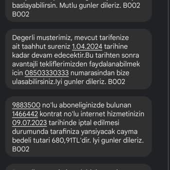 Millenicom Abone İptali Cayma Bedeli 800 TL Civarın İstedi
