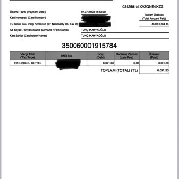 BTK (Bilgi Teknolojileri ve İletişim Kurumu) Telefon Harcının Onaylanmaması