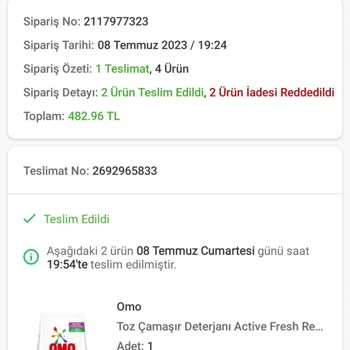 Trendyol Eksik Ürün Gönderimi Ve Para İadesinin Yapılmaması