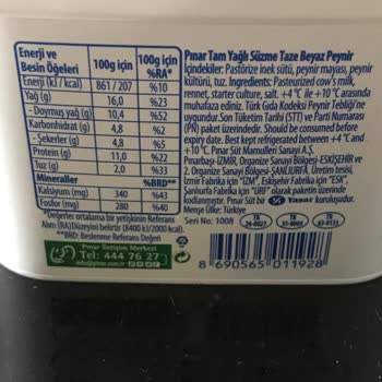 Pınar Süzme Peynir Son Kullanımı Geçmeden Bozuldu
