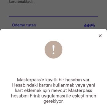 Frink Ödeme Yapılamıyor. Sistemde Ödeme Yapılamıyor.