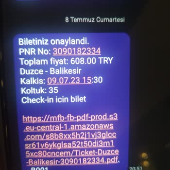 Kamil Koç İptal Edilen Bilet