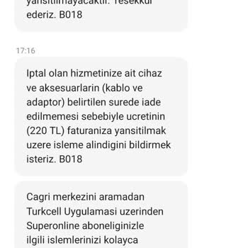 Superonline Haksız Tahsilat Yapmaya Çalışıyor