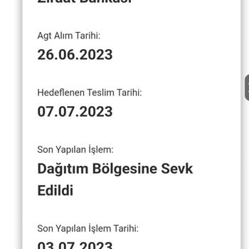 AGT Kurye (aynigunteslim.com) Ziraat Banka Kartım Nerede?