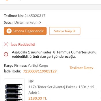Trendyol Orijinal Denerek Olmayan Ürün Satışı
