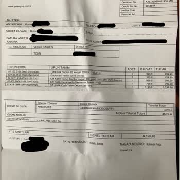Yataş Bir Aydır Teslim Edilmeyen Yorgan Ve Yastık Siparişi :)
