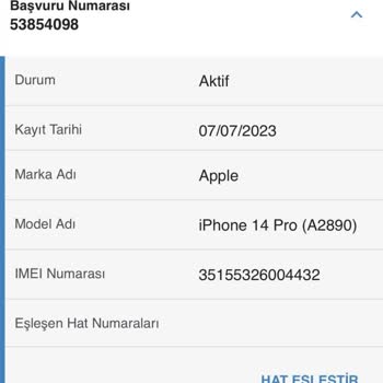 BTK (Bilgi Teknolojileri ve İletişim Kurumu) Imeı Kaydı Sonrası Servis Dışı Hatası