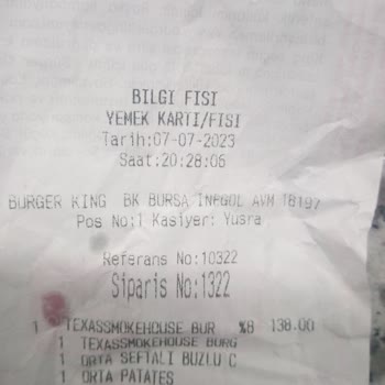 Burger King Toplam 3 Menüde Eksik 2 Burger